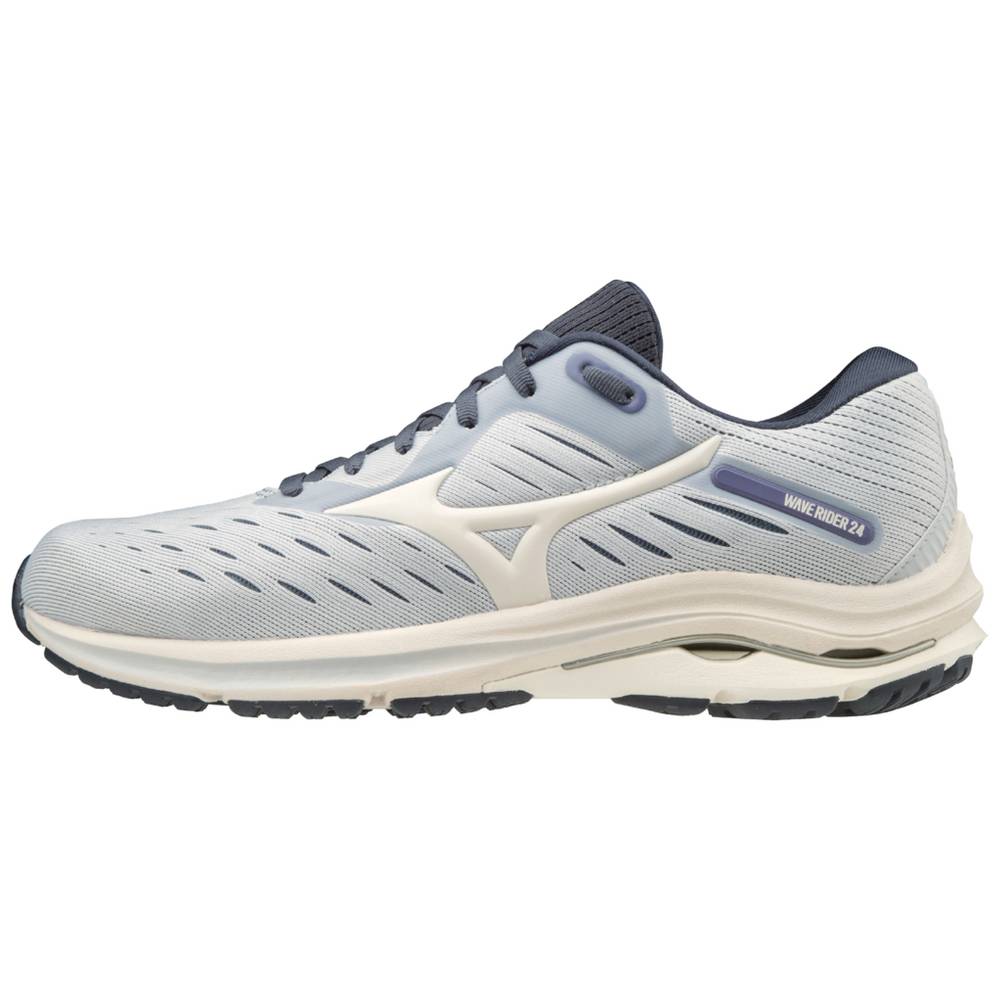 Zapatillas Running Mizuno Wave Rider 24 Mujer Blancas/Moradas Comprar RQWT-10845